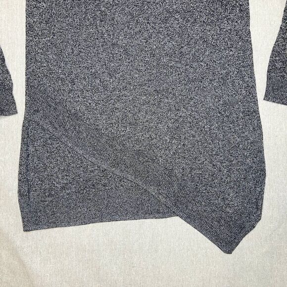 Apt. 9 | Marled Gray Long Sleeve Asymmetrical Hem Sweater | Medium - Picture 3 of 9